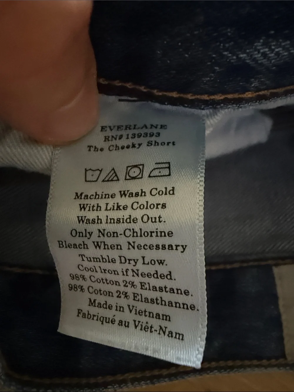 Everlane Cheeky Denim Shorts
